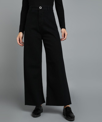 Urbano Fashion Flared Women Black Jeans