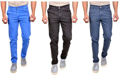 Moudlin Slim Men Multicolor Jeans(Pack of 3)