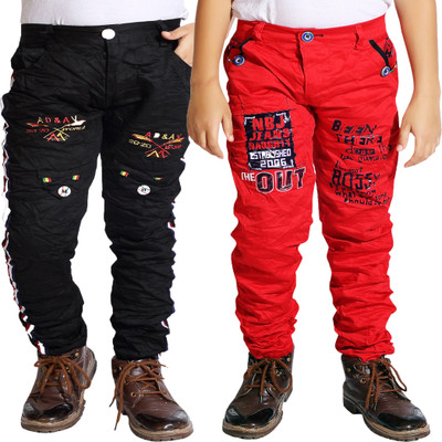 AD & AV Slim Boys Black Jeans(Pack of 2)