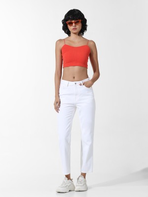 ONLY Straight Fit Women White Jeans