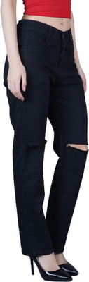 Jeancherry Straight Fit Women Black Jeans
