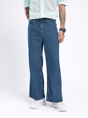 Glitchez Boot-Leg Men Blue Jeans