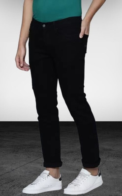 POKHINDA Slim Men Black Jeans