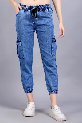 Oiskal Jogger Fit Women Blue Jeans