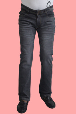 HIBOK Regular Men Dark Grey Jeans