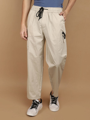 V-MART Solid Men Beige Track Pants