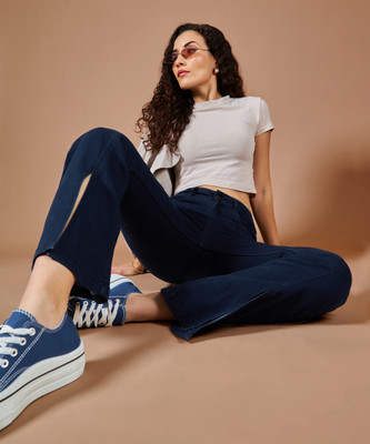 DOLCE CRUDO Boot-Leg Women Blue Jeans