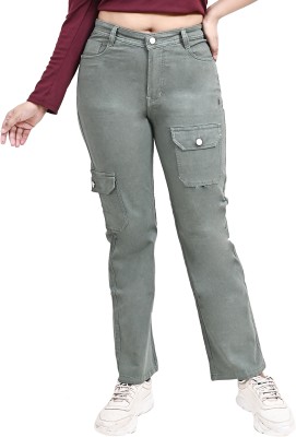 WHITE GIRL Slim Women Light Green Jeans