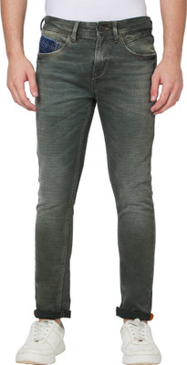 Spykar Skinny Men Green Jeans