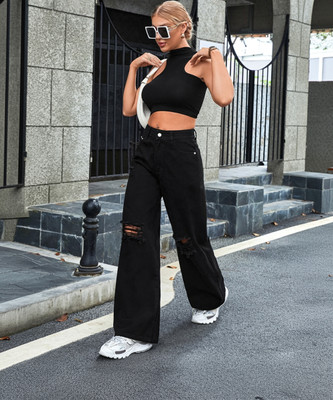 NUCOUTHS Regular Women Black Jeans