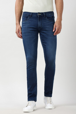 PETER ENGLAND Tapered Fit Men Dark Blue Jeans