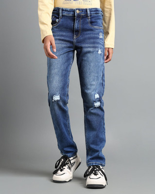 Under Fourteen Only Slim Boys Dark Blue Jeans