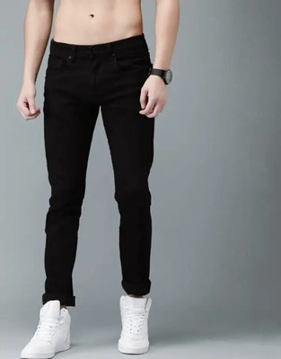 FLIECRAINE Regular Men Black Jeans