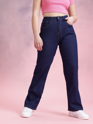 Dressberry Straight Fit Women Blue Jeans