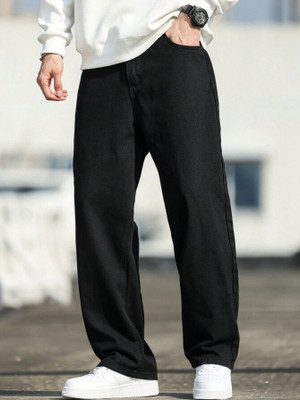 arshfashion Straight Fit Men Black Jeans