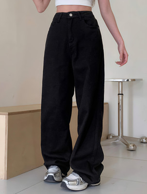LEDGE&EDGE Loose Fit Women Black Jeans