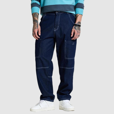 Snitch Loose Fit Men Dark Blue Jeans