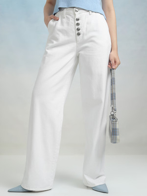 Tokyo Talkies Flared Women White Jeans