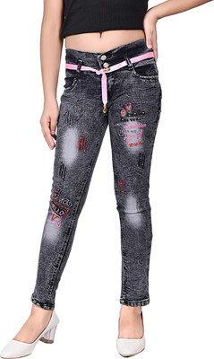LAHSUAK Slim Girls Dark Grey Jeans