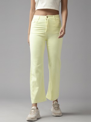 Roadster Flared Women Yellow Jeans