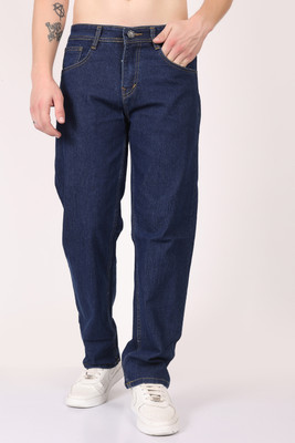 MEIXN Loose Fit Men Dark Blue Jeans