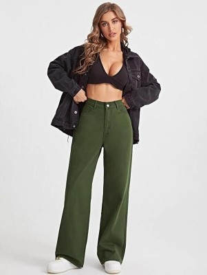 Perfect Outlet Regular Women Green Jeans