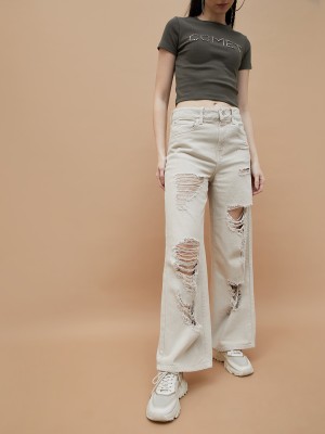 Ginger by Lifestyle Regular Women White Jeans