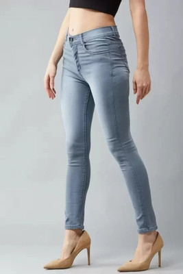 SKYGLORY Slim Women Grey Jeans