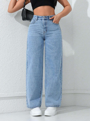 Pompous Loose Fit Women Blue Jeans