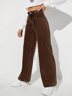 DF FASHION Regular Women Brown Jeans