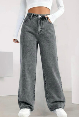 Fahionable Hub Straight Fit Women Black Jeans