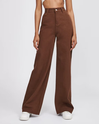 Mocktail Kocktail Relaxed Fit Women Brown Jeans
