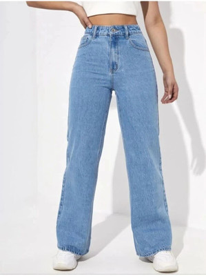 HouseOfCommon Straight Fit Women Blue Jeans