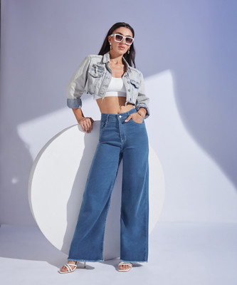 Miss Chase Flared Women Blue Jeans