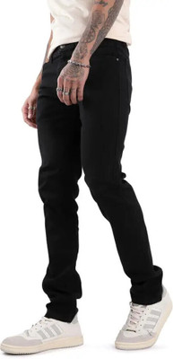 FLIECAINERER Boyfriend Men Black Jeans