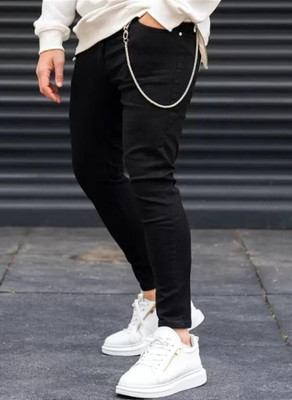MEWAN Slim Men Black Jeans