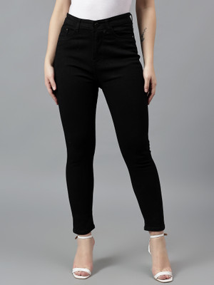 Pompous Slim Women Black Jeans