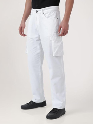 Nalaka Loose Fit Men White Jeans