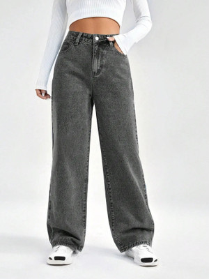 Herway Relaxed Fit Women Black Jeans