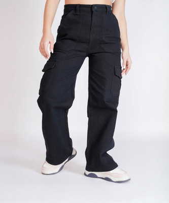 silver threads Boyfriend Women Black Jeans