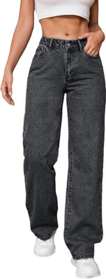 Herway Relaxed Fit Women Dark Grey Jeans