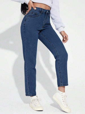 SHREE DHWARKESH Boyfriend Women Dark Blue Jeans