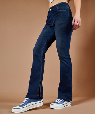 DOLCE CRUDO Boot-Leg Women Blue Jeans