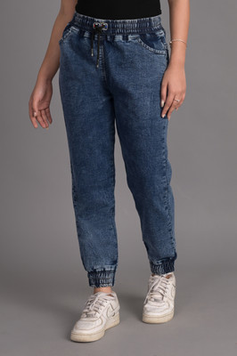 Kedoths Jogger Fit Women Blue Jeans