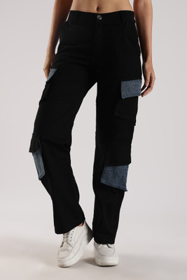 Moovio Loose Fit Women Black Jeans