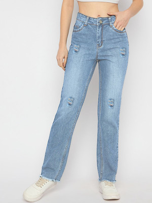 NOVIO Boyfriend Women Light Blue Jeans