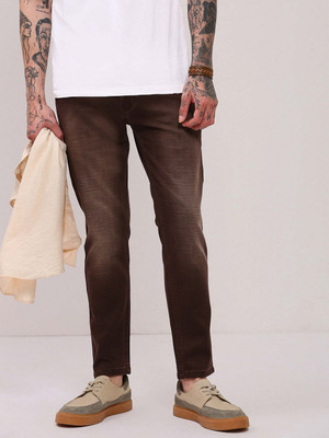 SHOWOFFFF Slim Men Brown Jeans