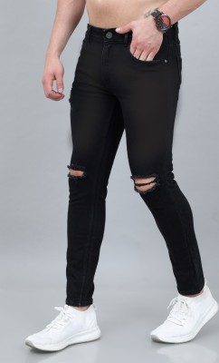 C2FH Slim Men Black Jeans