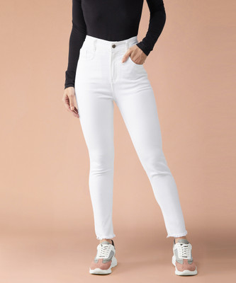 DOLCE CRUDO Skinny Women White Jeans