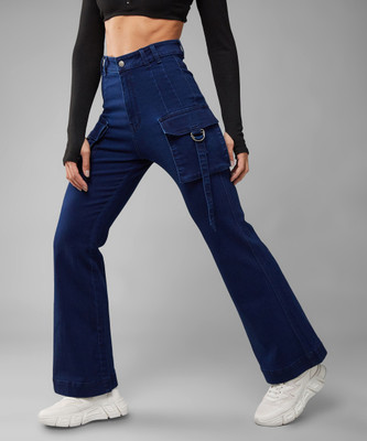DOLCE CRUDO Boot-Leg Women Blue Jeans